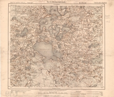 Braslaw (Brasaw) - niemiecka mapa sztabowa z 1917 r. w skali 1:100000. Arkusz obejmuje okolice miejscowoci: Brasaw, Ika, Sobdka. Mapa z kolekcji Jacka Szulskiego.