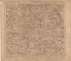 Widsy (Widze) - niemiecka mapa sztabowa z 1917 r. w skali 1:100000. Arkusz obejmuje okolice miejscowoci: Bohi, Mielegiany, Twerecz, Widze. Mapa z kolekcji Jacka Szulskiego.